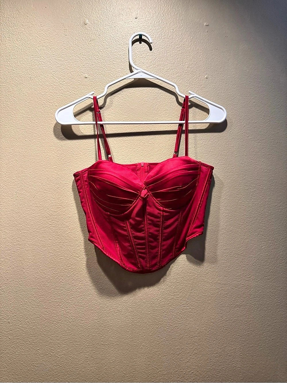 Red Corset Crop Top Like New